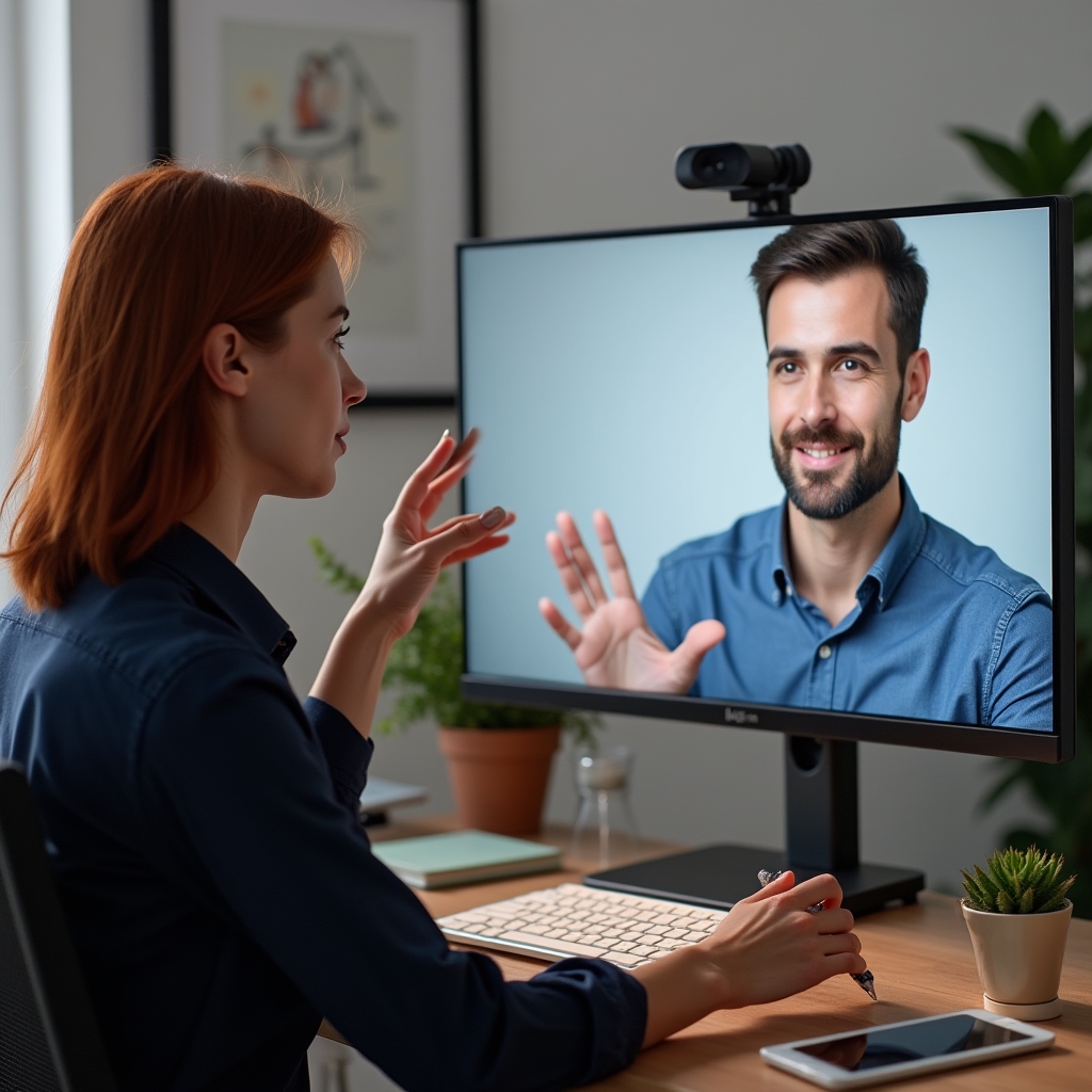 Online mentoring přes video hovor
